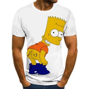 2020 nou de imprimare 3D Simpson îmbrăcăminte de tineret pentru copii T-shirt 3DT tricou tricou Harajuku bărbați și femei T-shirt
