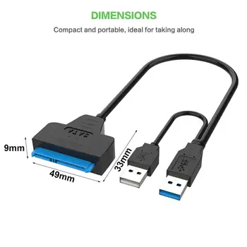 2020 Nou de Înaltă Calitate USB 3.0 La SATA Cablu de Date de Mare viteză de economisire a Timpului Hard Disk Conectarea Cablului de Alimentare
