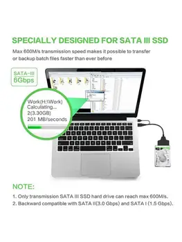 2020 Nou de Înaltă Calitate USB 3.0 La SATA Cablu de Date de Mare viteză de economisire a Timpului Hard Disk Conectarea Cablului de Alimentare