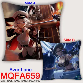 2020 Nou Joc Anime Azur Lane Dakimakura caz Acoperire 3D de Imprimare față-verso 45X45CM Decorative Pernă Perna Pătrat Acoperă ZL04A