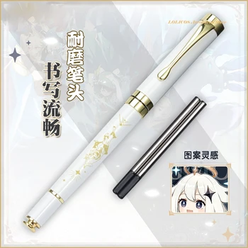 2020 Nou Joc Genshin Impact Paimon Temă De Metal Papetărie Pix Cu Gel Pix Rollerball Pen Student Semn Pen Anime Cadou De Crăciun