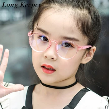 2020 Nou Lumina Albastra Anti-Ochelari Copii Băieți Fete De Moda Rotund Calculator Transparent Ochelari De Vedere Copii Optice Cadru Eyeware