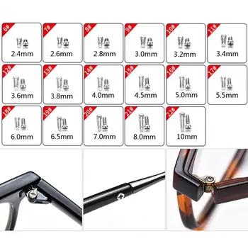 2020 Nou Ochelari De Soare Ochi De Sticlă Kit De Reparare Șuruburi Nuci Tampoane Optice Instrument De Reparații De Set