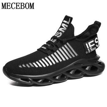 2020 Nou Plasă Neagră Și Pantofi Sport Barbati Adidasi De Dimensiuni Mari 39-46 Talpă Groasă De Amortizare Usoare, Respirabil Barbati Pantofi Casual