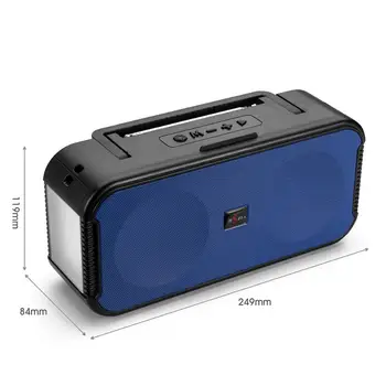2020 Nou Portabil Coloana fără Fir Bluetooth bas Difuzor Stereo Cutie de Muzică de Încărcare Solară Boombox impermeabil USB AUX radio FM