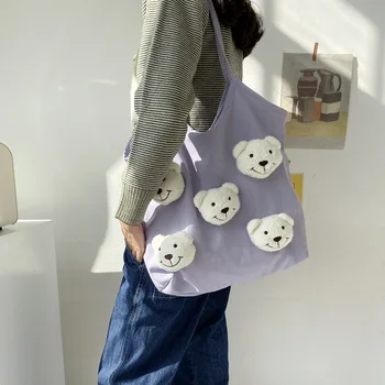 2020 nou sac de mici sex feminin sac nou Japonez urs drăguț sălbatice mici proaspete sac convenabil student de mare capacitate sac de panza