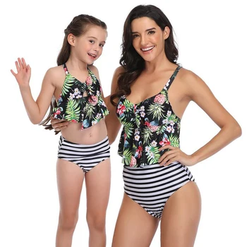 2020 Nou Set De Familie, Mama Si Fiica Costume De Baie De Vară Mami Și Cu Mine Bikini De Costume De Baie Costume De Potrivire Mama Mama Îmbrăcăminte Pentru Copii