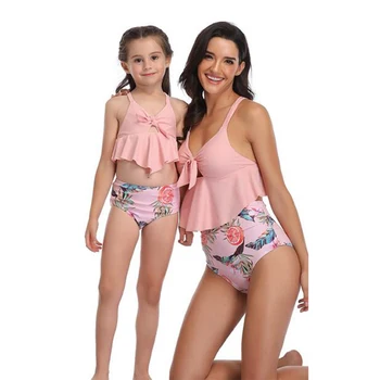 2020 Nou Set De Familie, Mama Si Fiica Costume De Baie De Vară Mami Și Cu Mine Bikini De Costume De Baie Costume De Potrivire Mama Mama Îmbrăcăminte Pentru Copii