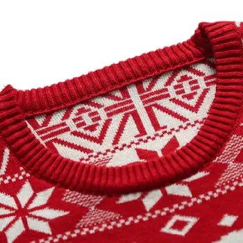 2020 Nou Stil De Crăciun Barbati Toamna Iarna Pulover Pulover Imprimat De Cerb Maneca Lunga Îngroșa Cald O-Pulovere Gât Pentru Bărbați