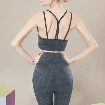 2020 Nou stil Sexy fără Sudură Sport Sutien Vesta Yoga Sutien Blusas De Mujer Femei Bluze