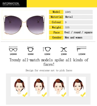2020 Nou Supradimensionat Ochelari De Soare Pentru Femei Brand Designer De Mare Pătrat Ochelari De Soare Perla Decor Cat Nuanțe De Ochi Fluture Ochelari