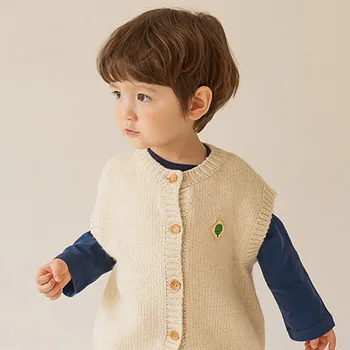 2020 Nou Toamna Iarna Coreea de Brand Ps Copii Pulovere pentru Băieți și Fete de Imprimare de Moda Drăguț Tricot Vesta Copil din Bumbac Uza Îmbrăca