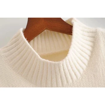 2020 Nou Toamna Iarna Femei Pulover Tricot culoare 3 bluză-Gât cu Dungi Moda Pulover Casual Topuri femme vetement ropa mujer