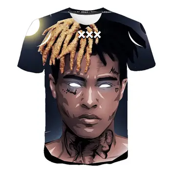 2020 Nou Xxxtentacion T Cămașă Bărbați/Femei de Moda Streetwear Stilul Hip-Hop Raper Xxxtentacion de Imprimare 3D pentru Bărbați T-shirt, Blaturi Rece Tee
