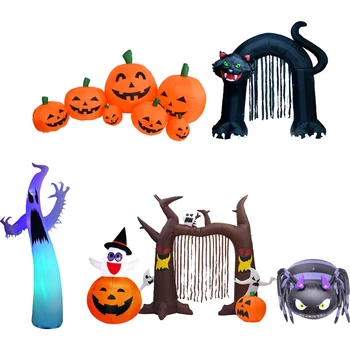 2020 Nou în aer liber de Halloween Decorare Jucării LED iluminat Gonflabile Dovleac Fantoma Schelet, Craniu Spider Petrecere de Halloween Proops