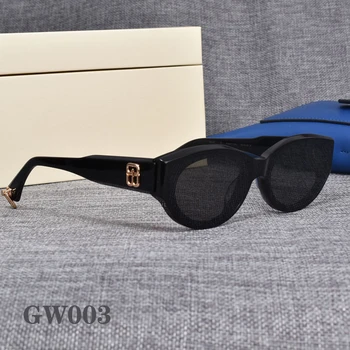2020 Noua moda Cadru Mic Ochi de Pisica femei bărbați ochelari de Soare de Acetat Polarizate UV400 BLÂND GW003 Oval ochelari de Soare pentru femei barbati