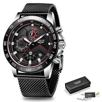 2020 Noua Moda Design Unic LIGE Ceas Barbati Top Brand de Lux Cronograf Bărbați din Oțel Inoxidabil Ceas de Afaceri Bărbați Încheietura Ceas