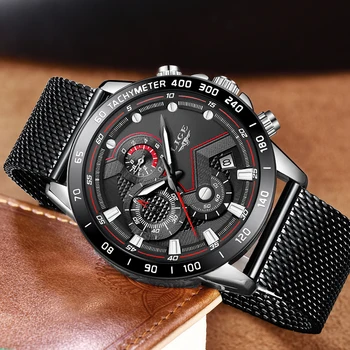 2020 Noua Moda Design Unic LIGE Ceas Barbati Top Brand de Lux Cronograf Bărbați din Oțel Inoxidabil Ceas de Afaceri Bărbați Încheietura Ceas