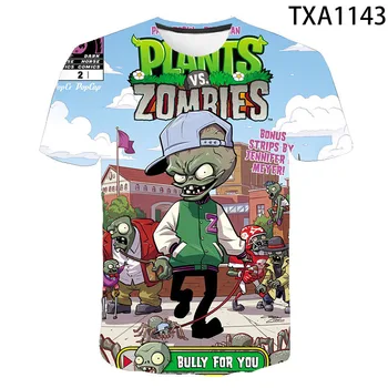 2020 Nouă Bărbați Femei Copii tricouri Plants Vs Zombies Joc 3D de Imprimare Haine Boy Fata de Copii T-shirt Vara Topuri de Moda Cool Tee