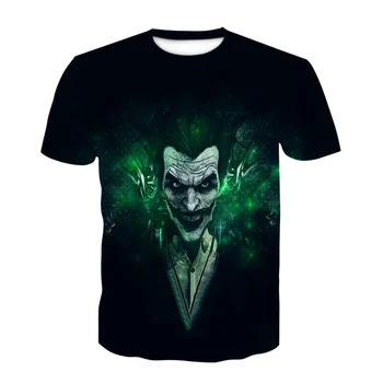 2020 Nouă Bărbați Tricou Schiță Clovnul 3D Imprimate T-Shirt pentru Bărbați Față Joker Casual, O-gat sex Masculin Tricou Clovn cu Mânecă Scurtă Glumă Topuri