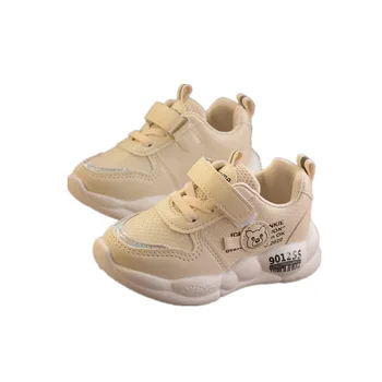 2020 Nouă Copii Pantofi Copii Băieți Fete Drăguț Urs din Piele Respirabil Sport Running Adidasi Pantofi pentru Copii calzado infantil C12182