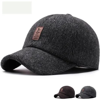2020 Nouă Iarnă Șapcă de Baseball pentru Bărbați cu Earflaps Tată Cald Pălărie Îngroșat Bumbac Snapback Capace de Protecție pentru Urechi Tatălui Pălării