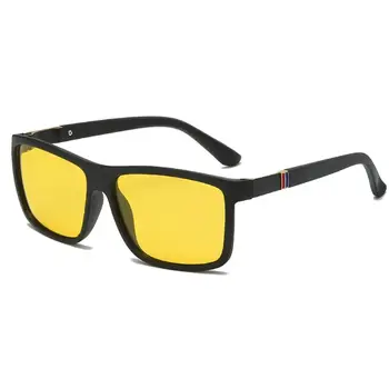 2020 Nouă Viziune de Noapte ochelari de Soare Barbati Femei Polarizate de Conducere Ochelari de Soare Vintage Dreptunghi Galben Lentile de Ochelari de protectie UV400 Gafas