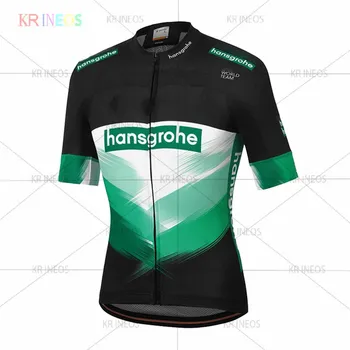 2020 Oameni noi Boraful Hansgrohe Ciclism Jersey Set Maneci Scurte Ciclism Tricou Bicicleta Ciclism Îmbrăcăminte de Vară
