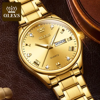 2020 OLEVS Ceasuri Cuarț Mens Top Brand de Lux din Oțel Inoxidabil de Aur Data Ceas Pentru Bărbați Moda Încheietura Ceasuri Relogio Masculino