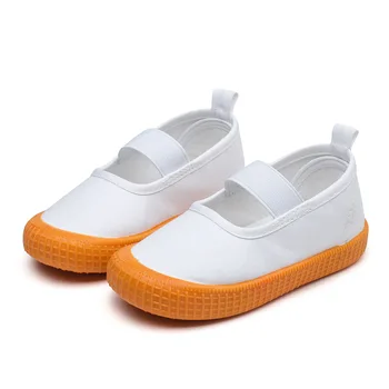 2020 Pantofi de Panza pentru Copii jocuri pentru Copii de Grădiniță Interioară Pantofi Fete Baieti Slip-on Elastic Alb Încălțăminte
