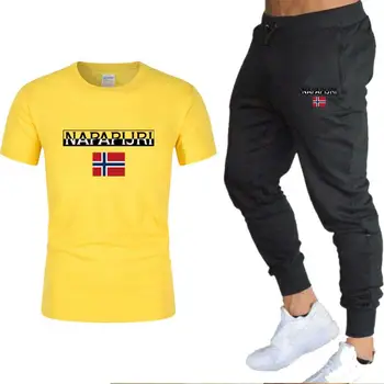 2020 pentru Bărbați T-shirt Și Pantaloni Stabilește Două Seturi de Piese Bărbați / Femei Casual Trening Nou de Imprimare de Moda Costume de Pantaloni Sport Pantaloni Sport