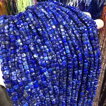 2020 Piatra Naturala Liber Margele lapis lazuli Cub Margele Fatetate de Luare de Bijuterii Colier Bratara Accesorii Dimensiune 4mm