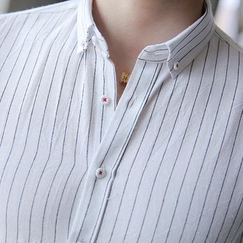 2020 premium brand de moda de sex masculin toamna din bumbac Pur cu Dungi tricouri de afaceri/Bărbați de Înaltă calitate de agrement camasa cu maneca Lunga Topuri S-4XL