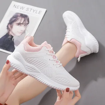 2020 Primăvara anului Nou Stil stil coreean Super Foc Pantofi sport Femei foarte Mare Pantofi Albi de Călătorie pentru Femei Pantofi de alergat Moda
