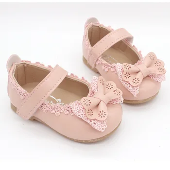 2020 Primăvara Și Toamna Noi 1-7 T Dulci Fete Drăguț Lace Bow Baby Soft de Jos în Pantofi de Copil Pantofi Fete Mici Pantofi din Piele PU