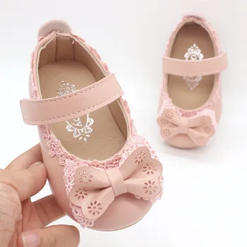 2020 Primăvara Și Toamna Noi 1-7 T Dulci Fete Drăguț Lace Bow Baby Soft de Jos în Pantofi de Copil Pantofi Fete Mici Pantofi din Piele PU