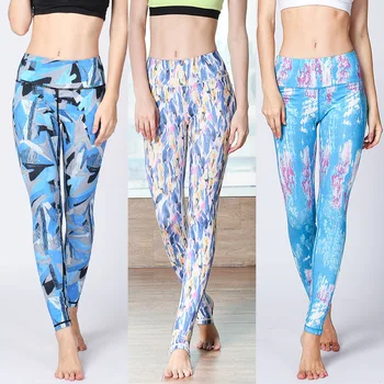 2020 Printuri SEXY Femei Pantaloni de Yoga talie Mare Sport Femei Jambiere Sport Elastice Fitness Colanti Lungi pentru Fete de Funcționare Burtica Control