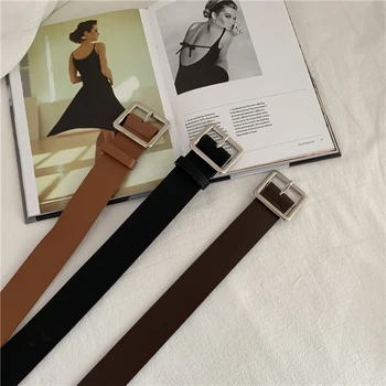 2020 PU curea din piele pentru femei blugi negru curea cataramă de pin de lux de lux vintage curea ceinture femme moda cinturon mujer