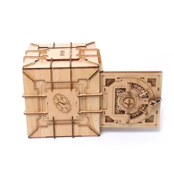 2020 Puzzle-uri 3D din Lemn Parola Cutie de Comori Mecanice Puzzle DIY Modelul Asamblat