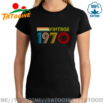 2020 Retro Născut În 1970 Tricou femeie din Bumbac O-gat Maneci Scurte 70 de epocă 1970 Piese Originale tricou Cadou de Ziua Topuri Tricouri