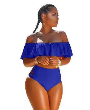 2020 s-3xl Sexy Costum de baie Plus Dimensiune Costume de baie cu Volane Bikini Set de Două Piese Bikini Brazilian Bikini