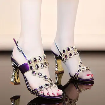 2020 Sandale cu Toc pentru Femei Pantofi de Vara pentru Femeie Pantofi de Partid Moda Femei Sandale cu Toc Pătrat 7cm A2265