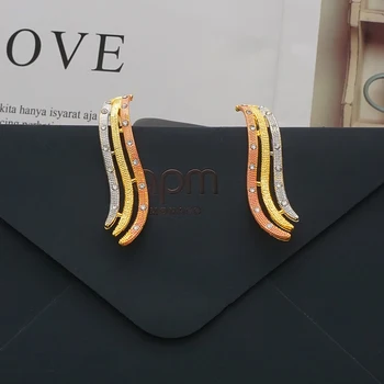 2020 Seturi De Bijuterii De Moda De Mare Stralucitoare Complet Stras Cravată Colier Picătură Legăna Cercei Set Nigerian Partid Set De Bijuterii