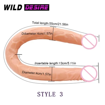 2020 Sexshop 21 inch Dublu s-a Încheiat Vibrator Imens Jeleu Artificial Vibratoare Masturbari Masaj Jucarii Sexuale Pentru Femei Penis Lung Adulti Jucarii