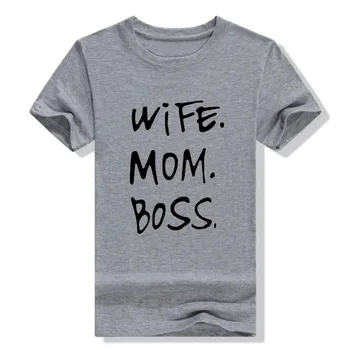 2020 Soția șeful mama print t shirt femei casual cool de vara tricou femei maneca scurta Tricou