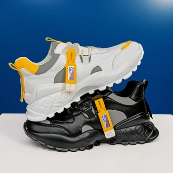 2020 Tendință Reflectorizante Barbati Pantofi Casual Personalitate Tata Chunkly Adidași De Înaltă Calitate Strălucire Bărbați Plat Walking Shoe Talpă Groasă Tenis