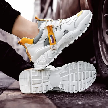 2020 Tendință Reflectorizante Barbati Pantofi Casual Personalitate Tata Chunkly Adidași De Înaltă Calitate Strălucire Bărbați Plat Walking Shoe Talpă Groasă Tenis