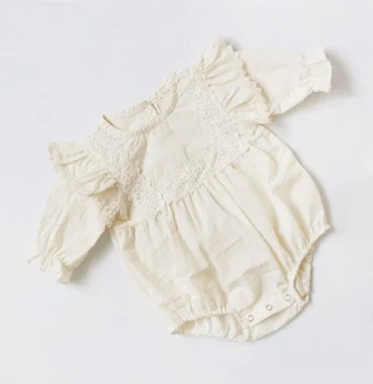 2020 Toamna Fetiță Costume Maneca Lunga Fetita Haine Dantelă De Bumbac Pentru Fete Salopeta