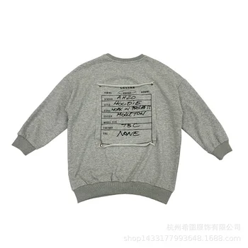 2020 toamna/iarna noi fata pulover versiunea coreeană pulover vrac patch-uri imprimate cu mâneci lungi de top