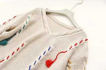 2020 Toamna Iarna pentru Femei pulovere Europa Liber Ciucure pulover Pulover V Adânc Gât Pulover Femei